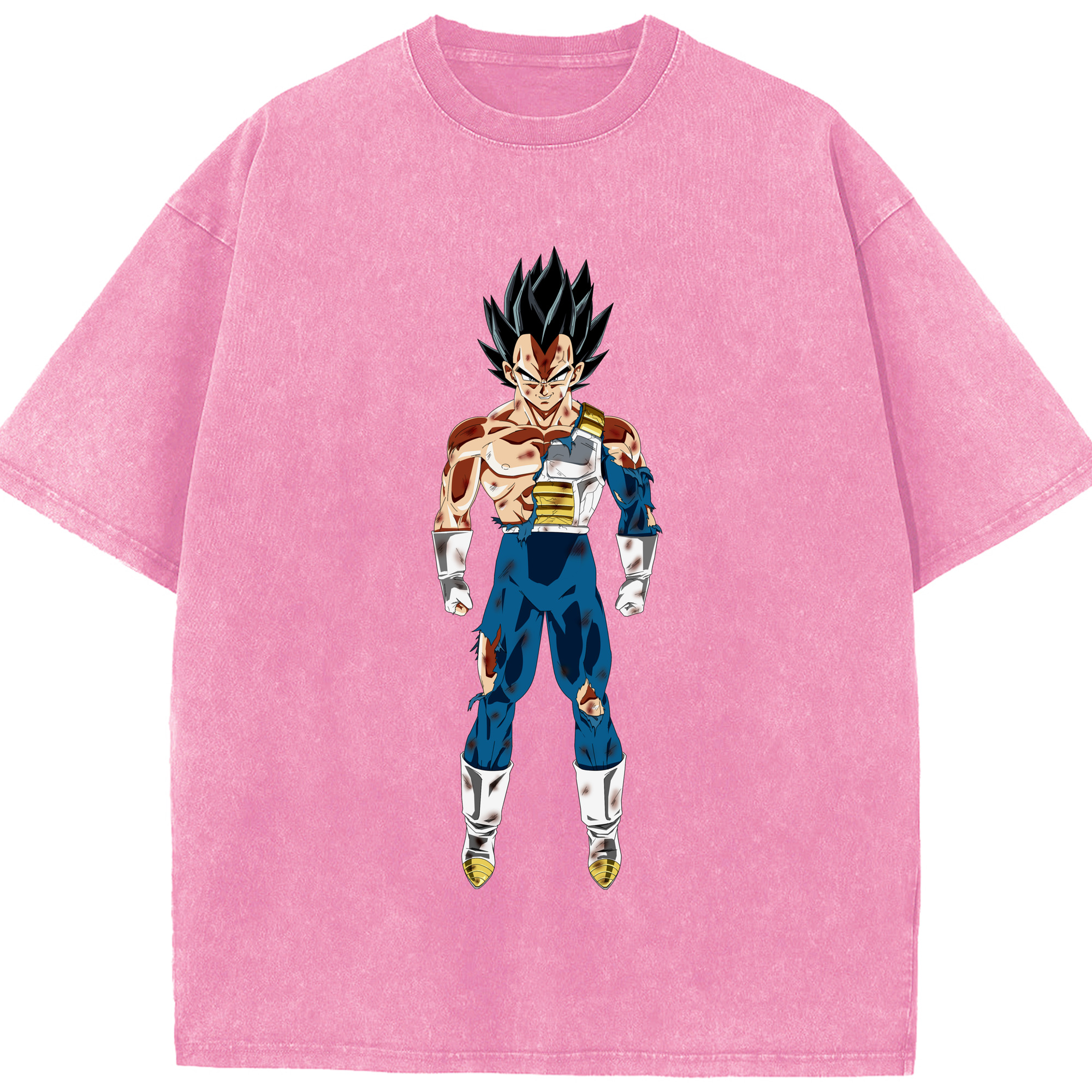 （画像用） ドラゴンボール ベジータ四世（Bejīta Yonsei）DRAGON BALL Vegeta IV 綿100% ヴィンテージ風 半袖Tシャツ（フロントプリント）